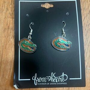 NWT Florida Gator dangle silver earrings